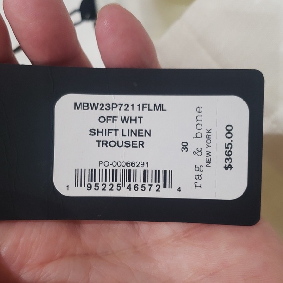 Nwt Rag and Bone off white linnen pants 30 - Picture 13 of 15